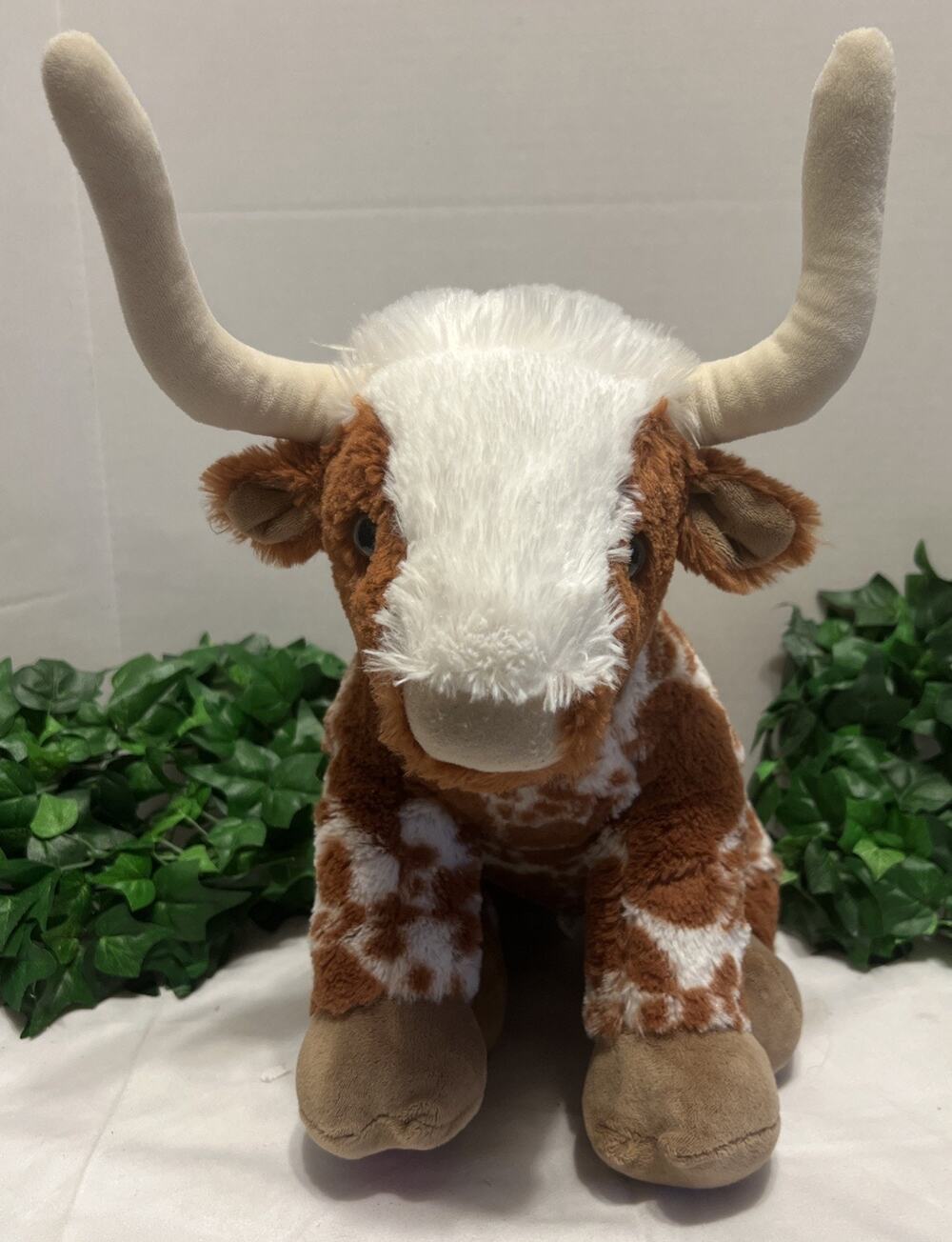 Build a Bear Spotted, HIGHLAND COW Stuffed Brown/white Soft Plush BAB Toy